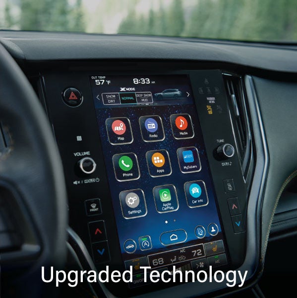An 8-inch available touchscreen with the words “Ugraded Technology“. | NADA - Subaru - 2024 in Conway NH
